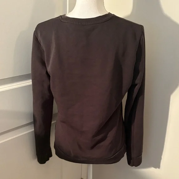 Adidas Women's Black Sweatshirt with White Logo - Picture 2 of 5